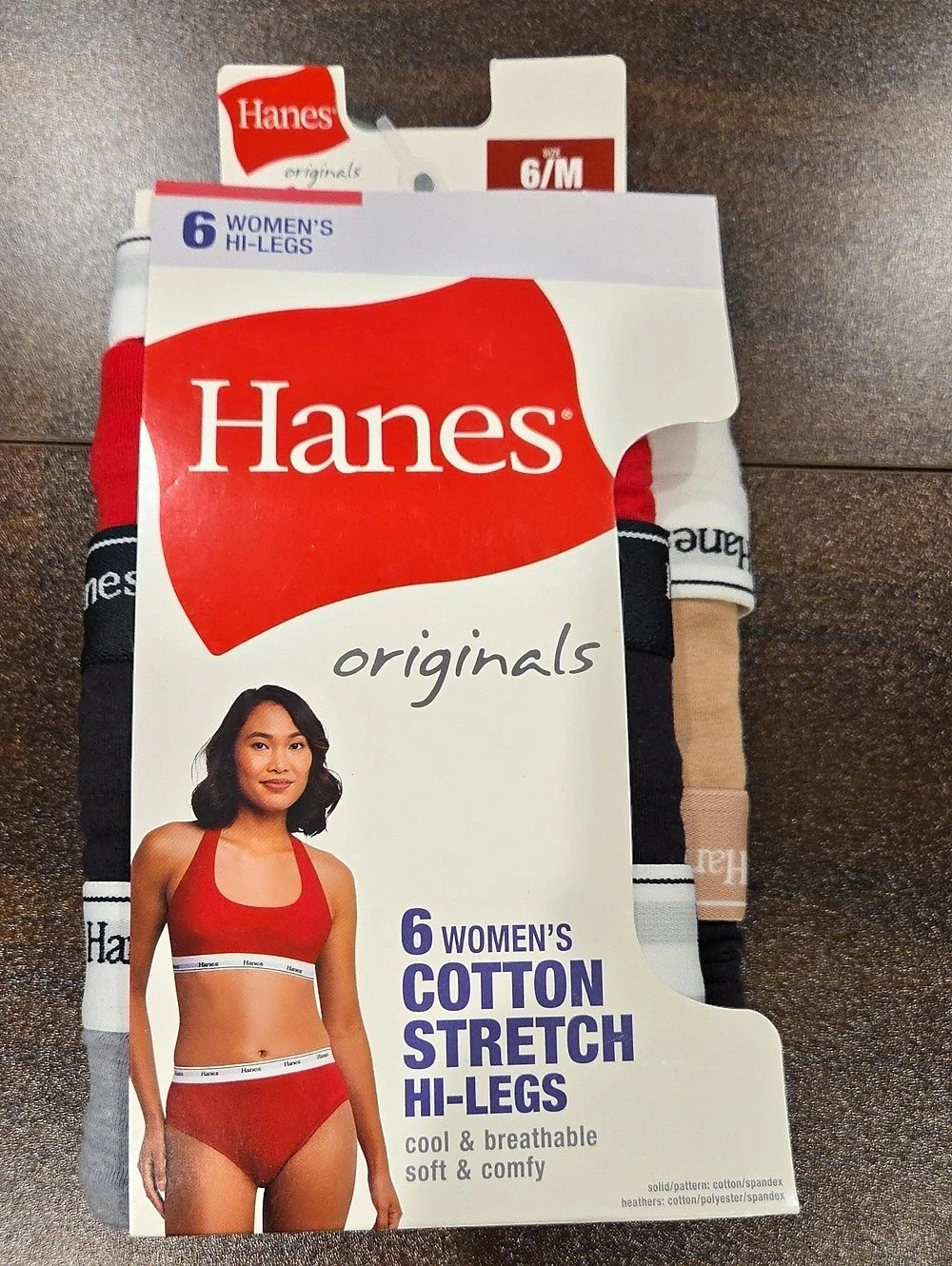 Hanes Originals Cotton Stretch Hi-Legs Cotton Stretch Hi-Legs Size Medium NWT